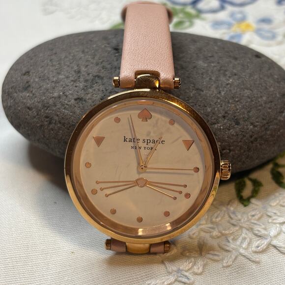 KATE SPADE HOLLAND WOMEN'S ROSE GOLD PINK LEATHER CAT KSW9049 - Picture 8 of 12